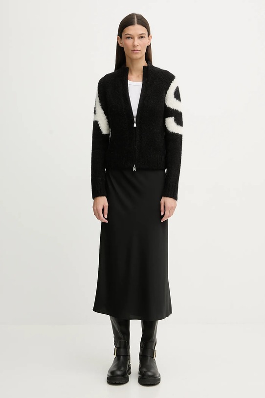 AllSaints cardigan cu alpaca SYLVIE W039KD negru AW25