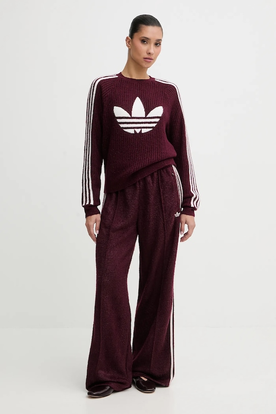 adidas Originals sweter z domieszką wełny KS7805 bordowy AW25