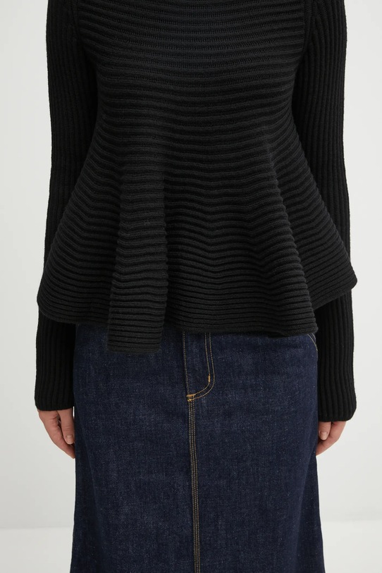 Sportmax sweter wełniany ASTICE czarny 2522366102600