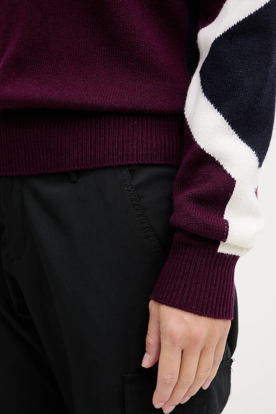 Fusalp sweter wełniany Rivena I1113 bordowy