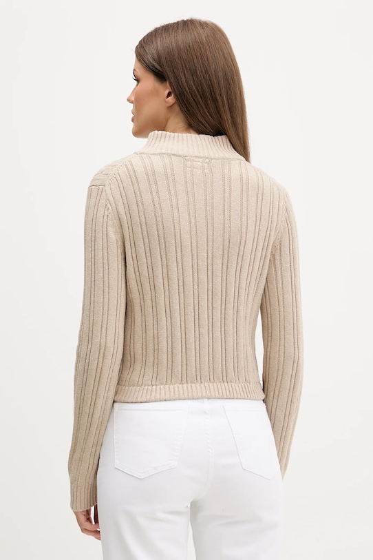 Odzież Guess Jeans sweter bawełniany W5BR13.Z3HM1 beżowy