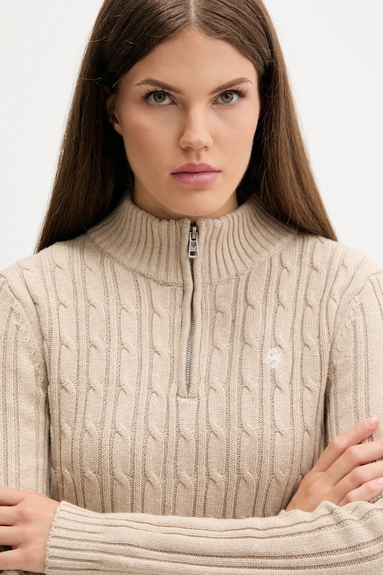 Guess Jeans sweter bawełniany beżowy W5BR13.Z3HM1