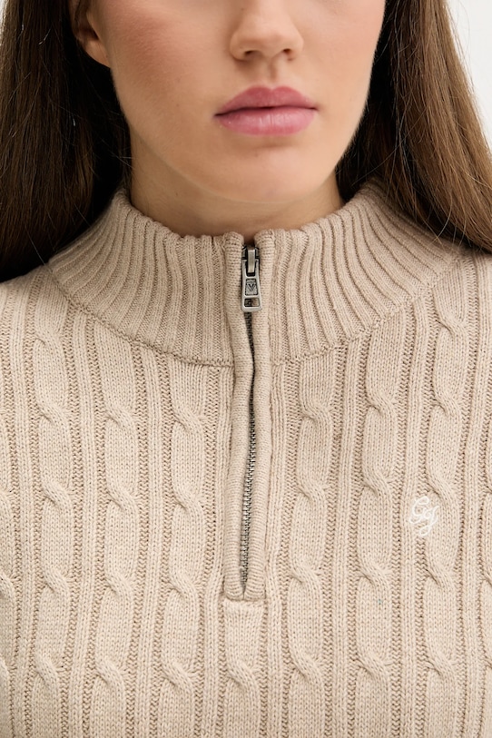 Guess Jeans sweter bawełniany W5BR13.Z3HM1 beżowy