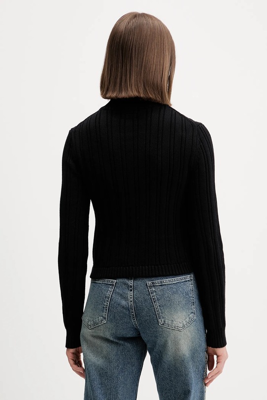 Ρούχα Βαμβακερό πουλόβερ Guess Jeans W5BR13.Z3HM1 μαύρο