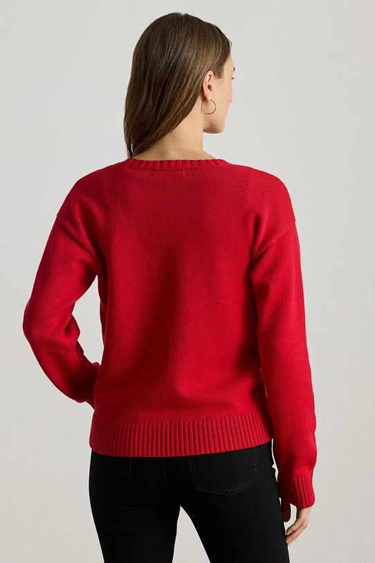 Lauren Ralph Lauren sweter bawełniany 200979657 czerwony AW25