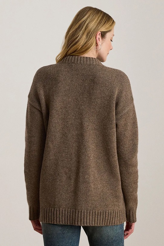 Ζακέτα με προσθήκη μαλλιού Lauren Ralph Lauren 200979672 καφέ AW25