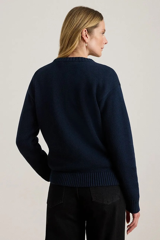 Βαμβακερό πουλόβερ Lauren Ralph Lauren 200P02075 σκούρο μπλε AW25