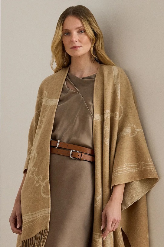Одежда Пончо с добавлением шерсти Lauren Ralph Lauren 454P04529 бежевый