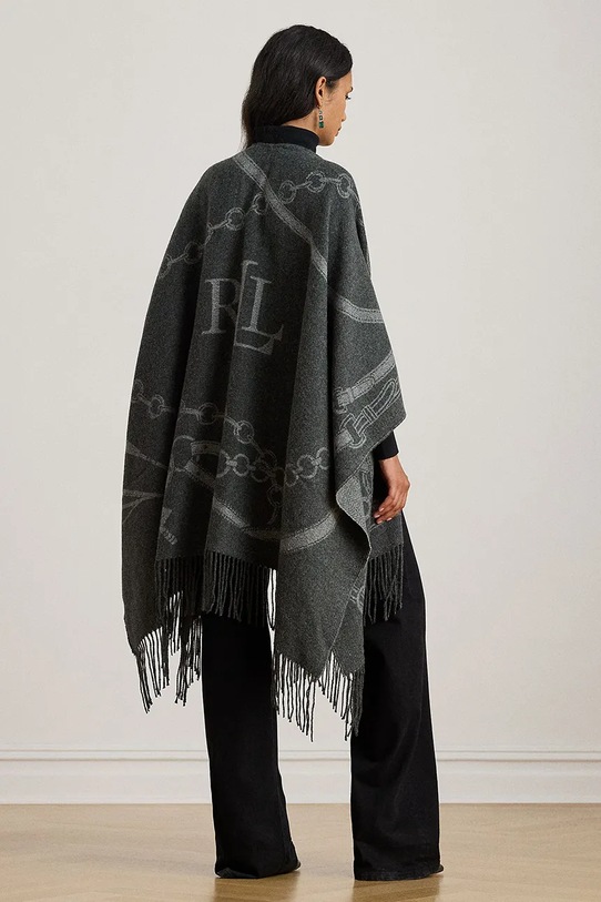 Пончо с добавлением шерсти Lauren Ralph Lauren 454P04529 серый AW25