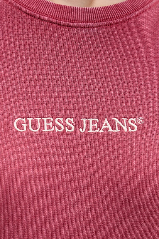 Одяг Бавовняна кофта Guess Jeans W5BQ17.KCPR1 рожевий