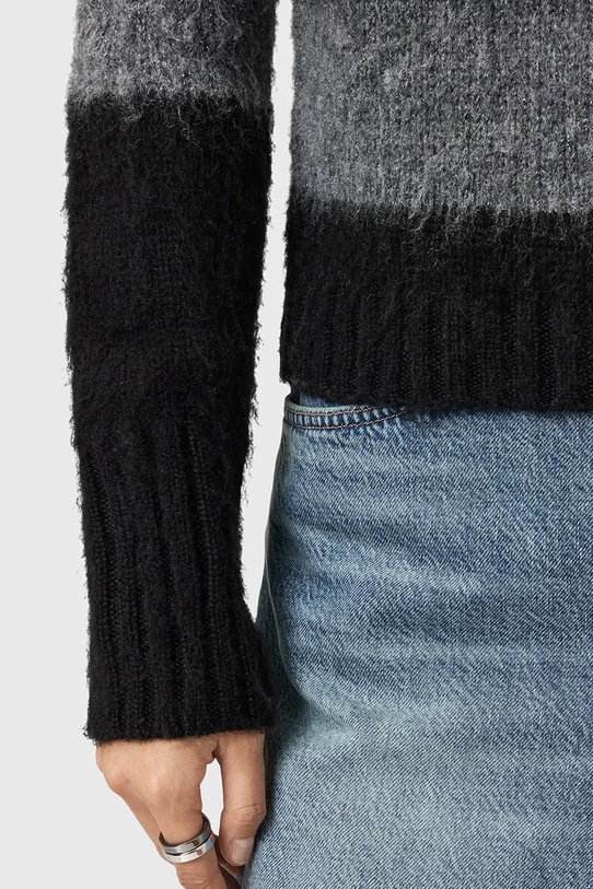 Odzież AllSaints sweter z dodatkiem wełny LOU W053KD czarny