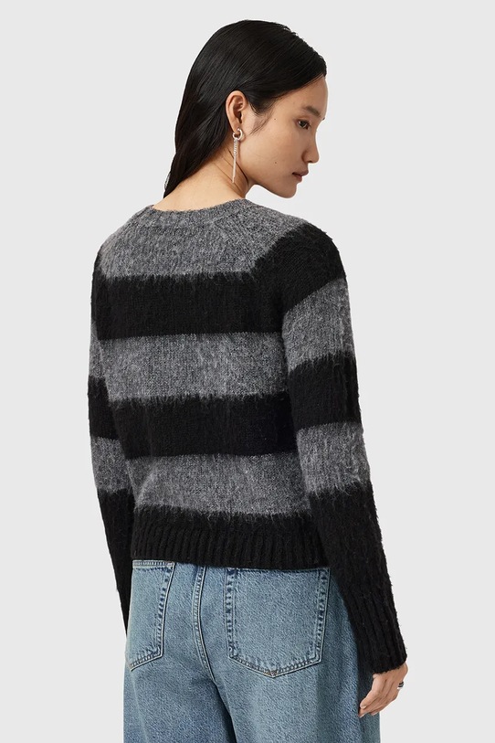 AllSaints sweter z dodatkiem wełny LOU czarny W053KD