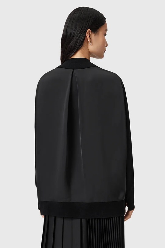 AllSaints sweter z dodatkiem wełny BERN czarny W050KD