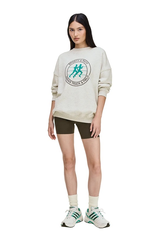 adidas Originals bluza bawełniana adidas Originals x Sporty & Rich KA0719 szary AW25