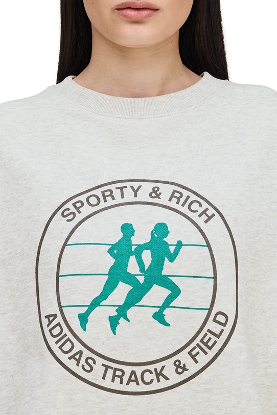 Odzież adidas Originals bluza bawełniana adidas Originals x Sporty & Rich KA0719 szary