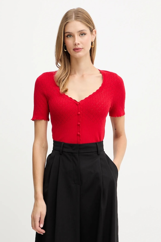 Morgan pulover subtiri rosu MSNAKE