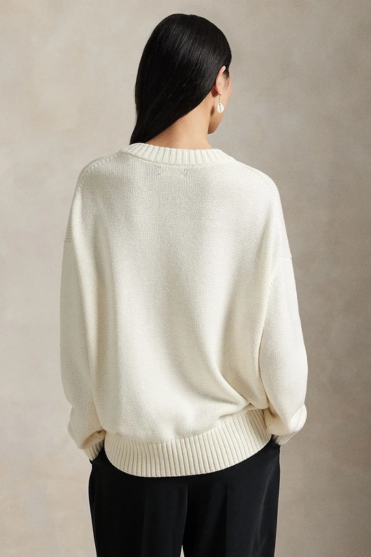 Bavlněný svetr Polo Ralph Lauren 211978310 béžová AW25