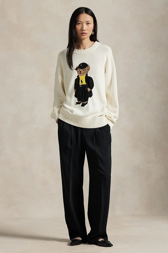Oblečení Bavlněný svetr Polo Ralph Lauren 211978310 béžová