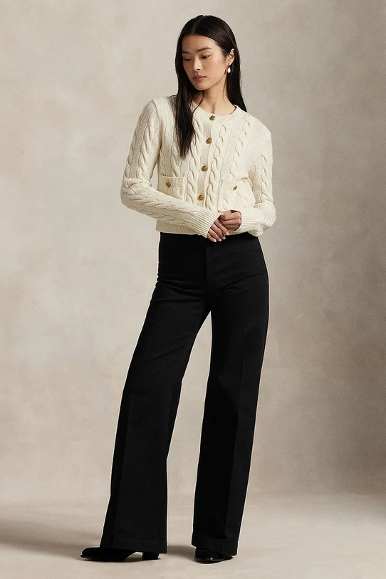 Ρούχα Μάλλινη ζακέτα Polo Ralph Lauren 211978312 λευκό