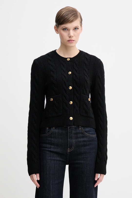 Polo Ralph Lauren kardigan wełniany wełna czarny 211978312