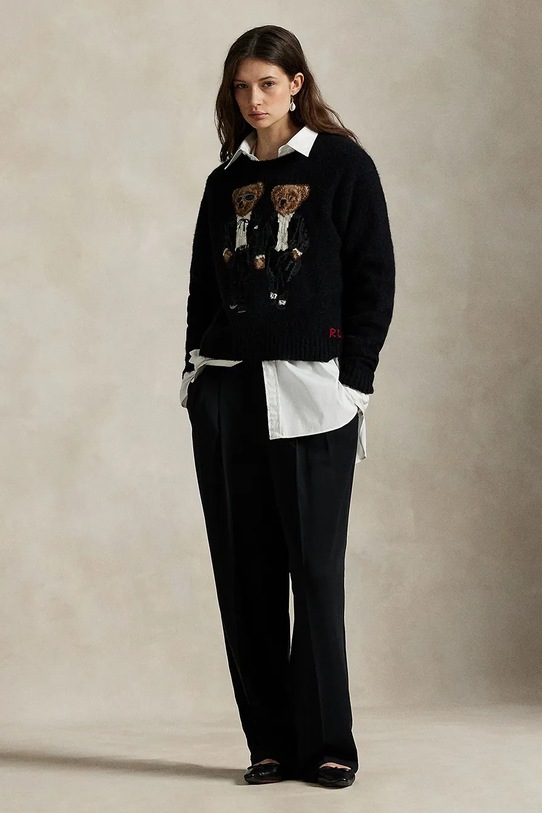 Oblečení Svetr s příměsí vlny Polo Ralph Lauren 211978619 černá