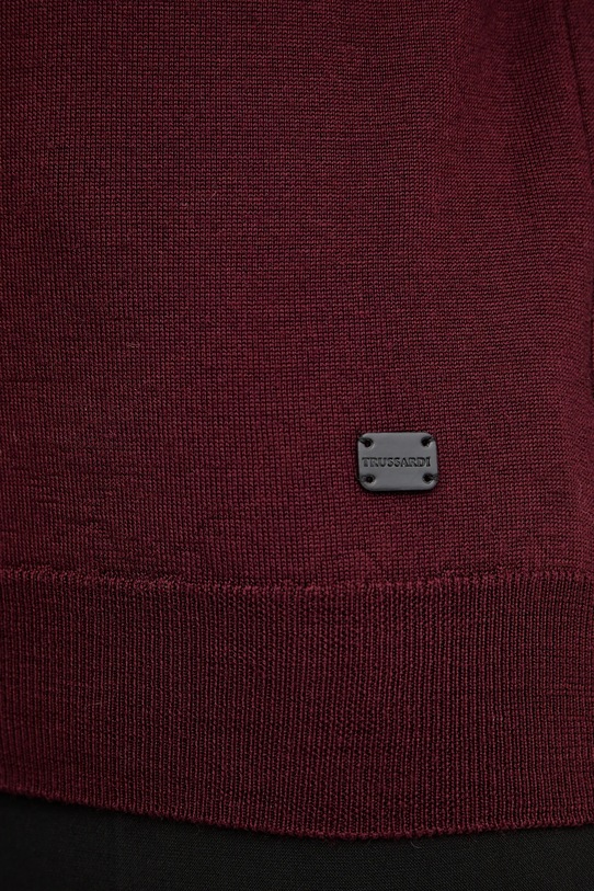 Μάλλινο πουλόβερ Trussardi M0106001164N μπορντό