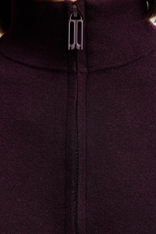 Victoria Beckham sweter z dodatkiem wełny 1425KJU006610A bordowy