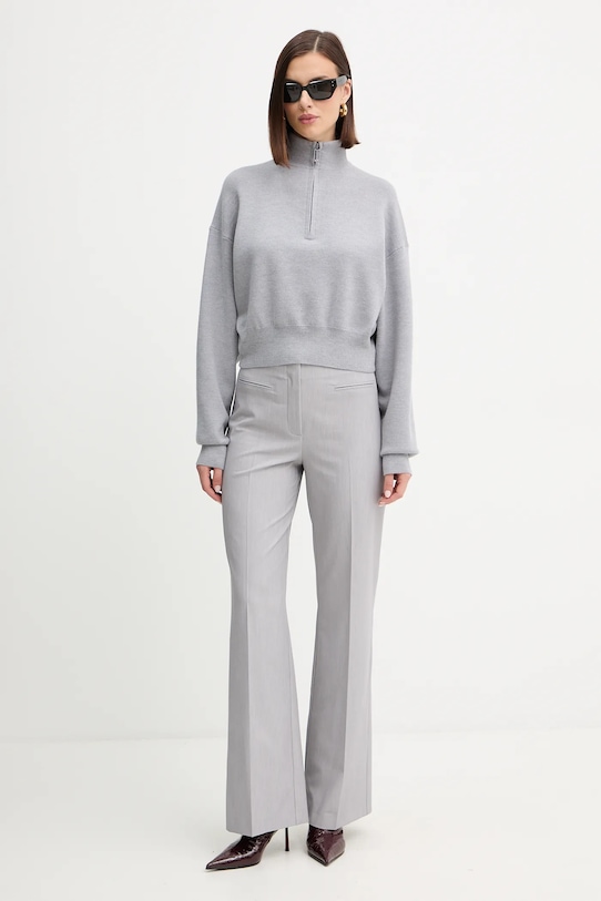 Светр із додаванням вовни Victoria Beckham 1425KJU006610B сірий AW25