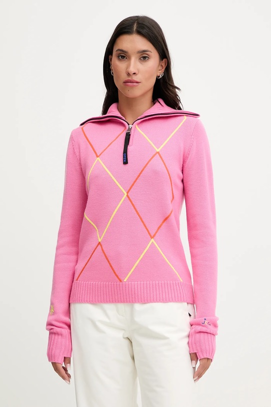 Rossignol sweter wełniany JCC wełna różowy RLNWO17
