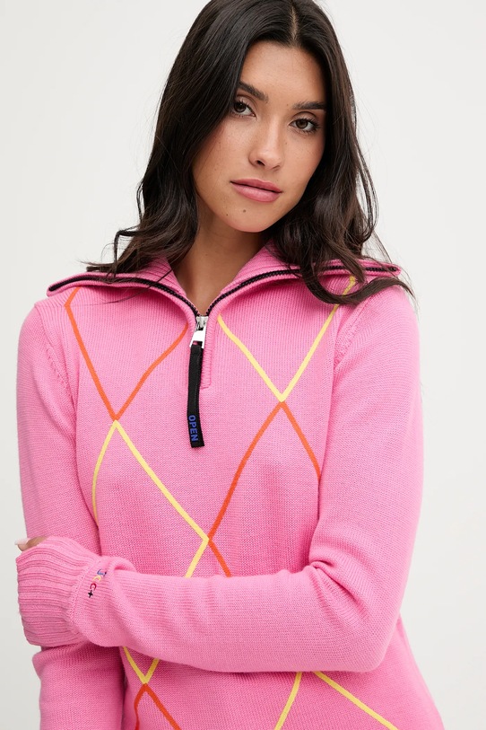 Odzież Rossignol sweter wełniany JCC RLNWO17 różowy