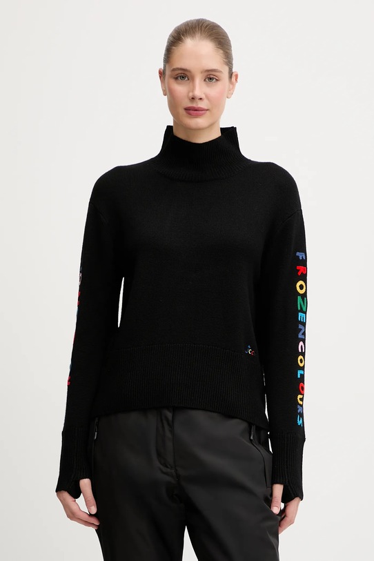 Rossignol sweter wełniany JCC wełna czarny RLOWO02