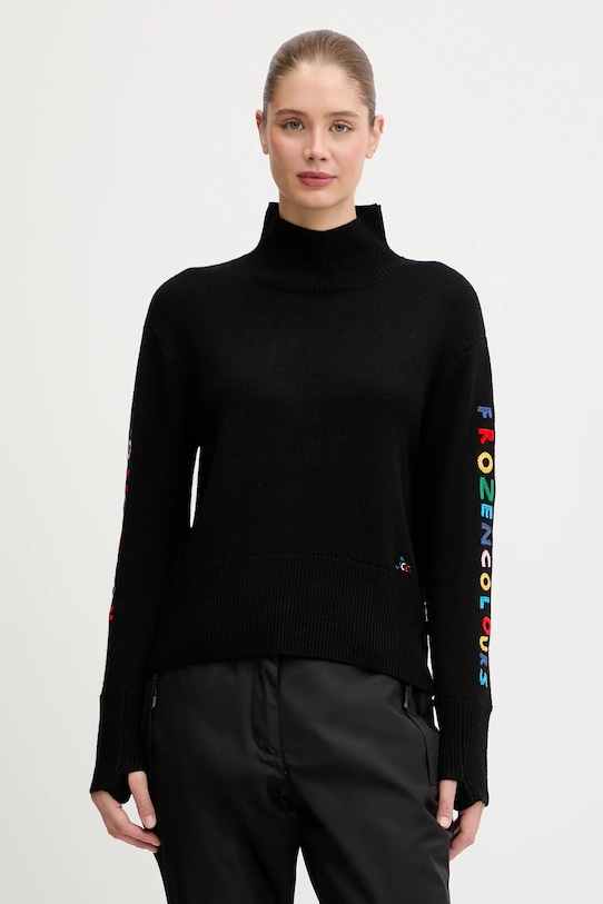 Rossignol sweter wełniany JCC wełna czarny RLOWO02