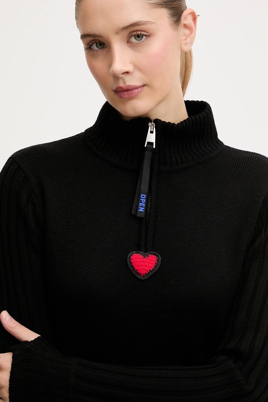 Rossignol sweter wełniany JCC czarny RLOWO03