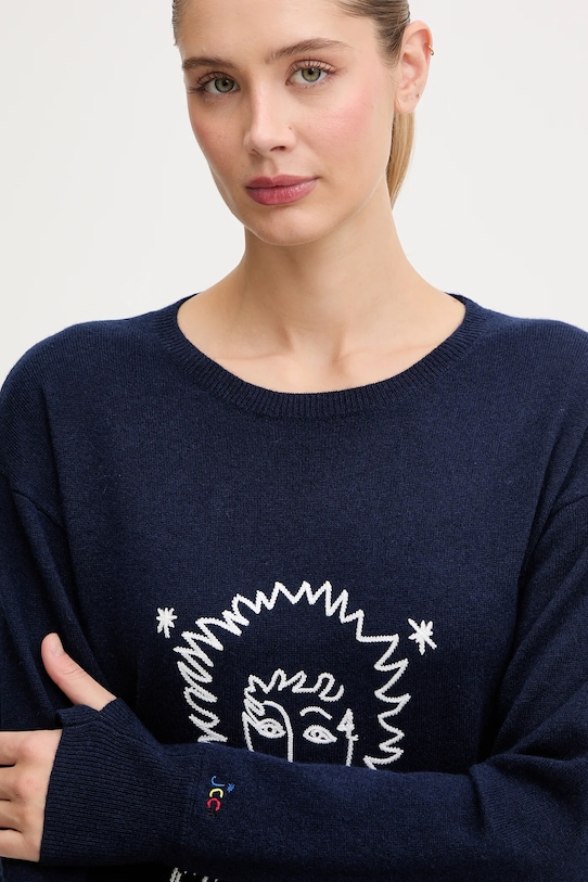 Rossignol sweter wełniany JCC granatowy RLOWO09