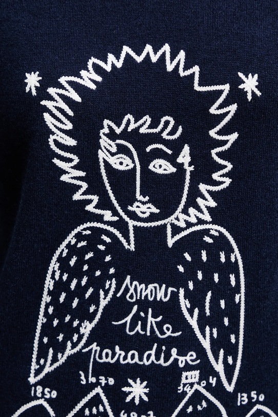 Rossignol sweter wełniany JCC RLOWO09 granatowy