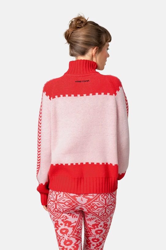 Kari Traa sweter z dodatkiem wełny SAGA 623841 różowy AW25