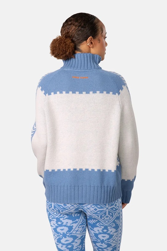 Kari Traa sweter z dodatkiem wełny SAGA 623841 niebieski AW25