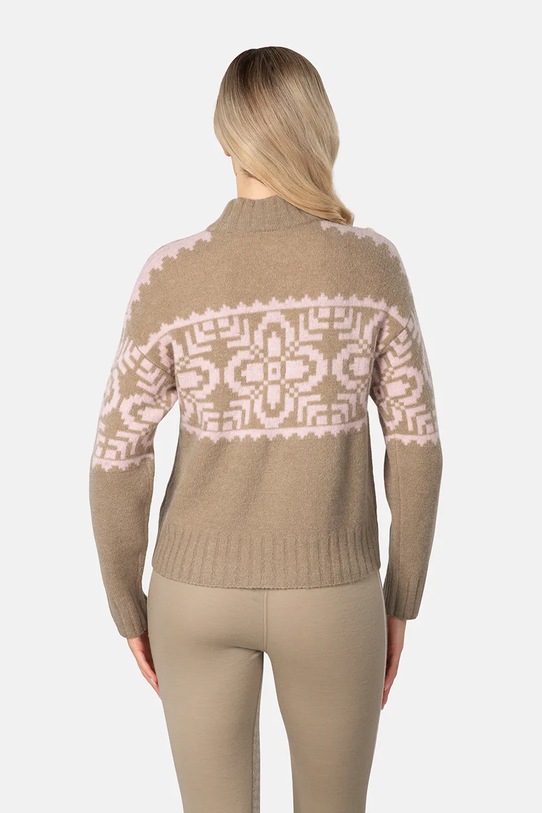 Kari Traa sweter z dodatkiem wełny DISA 623885 zielony AW25