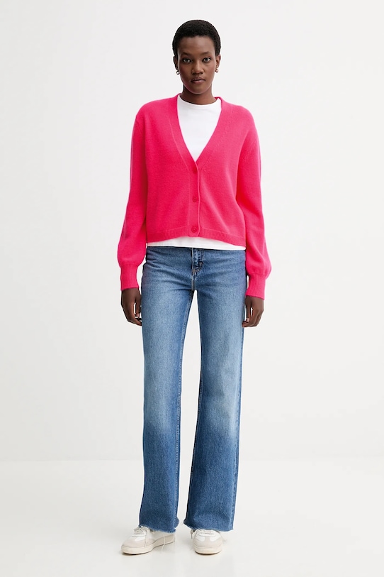 Кашемировый кардиган FROM FUTURE WPC01617 розовый AW25