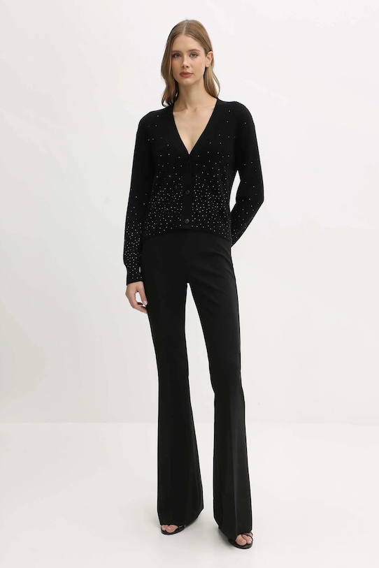 FROM FUTURE kardigan kaszmirowy WPC03297 czarny AW25