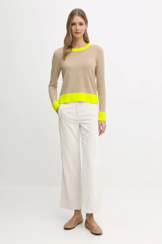 FROM FUTURE sweter kaszmirowy WPR00311 beżowy AW25