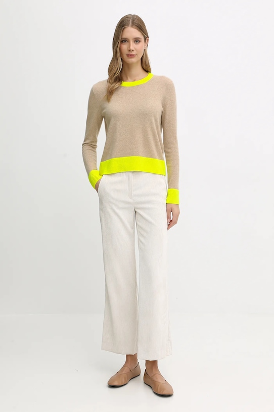 Kašmírový sveter FROM FUTURE WPR00311 béžová AW25