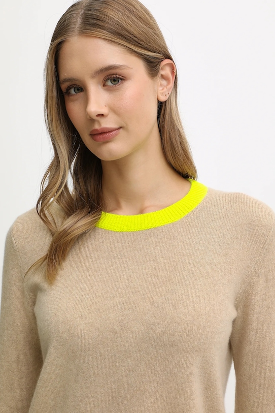 Kašmírový sveter FROM FUTURE béžová WPR00311