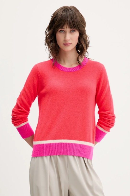 FROM FUTURE sweter kaszmirowy okrągły czerwony WPR01366