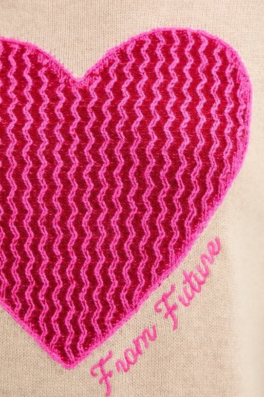 FROM FUTURE sweter kaszmirowy WPM03254 beżowy