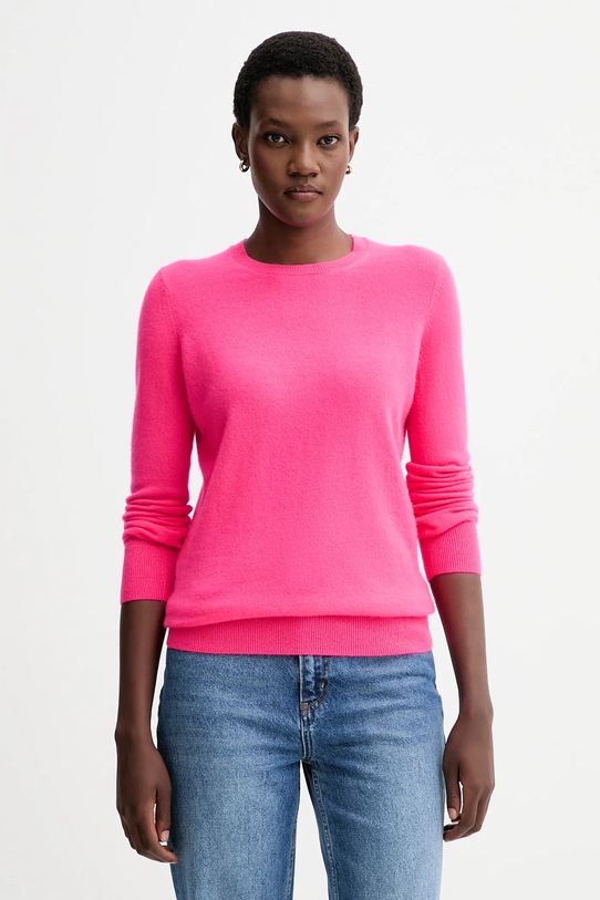 FROM FUTURE sweter kaszmirowy okrągły różowy WPR00019