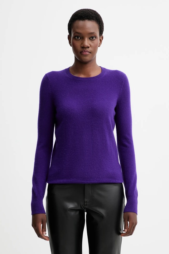 FROM FUTURE sweter kaszmirowy okrągły fioletowy WPR00019