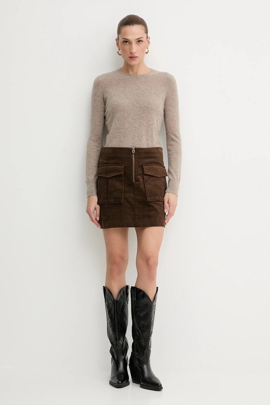 FROM FUTURE sweter kaszmirowy WPR00019 brązowy AW25