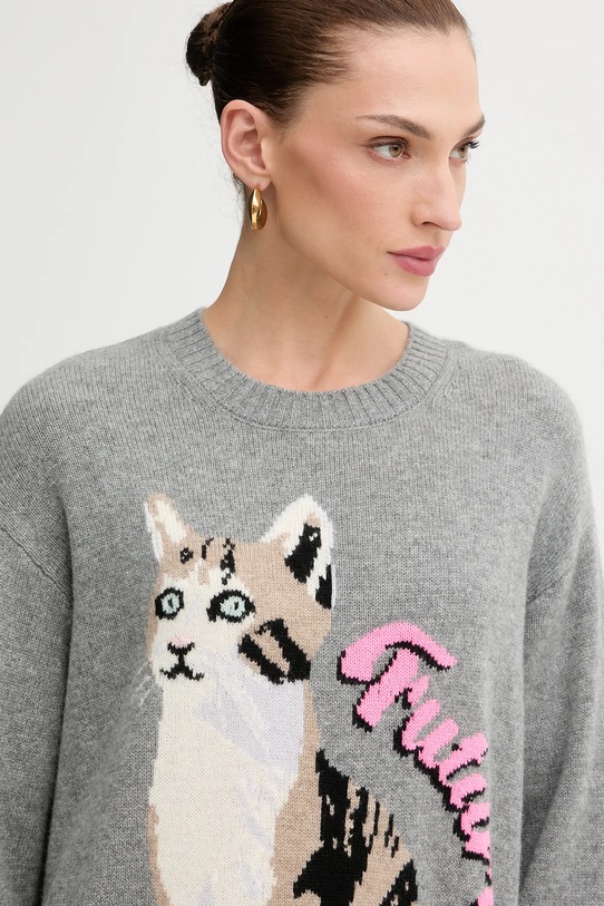 FROM FUTURE sweter kaszmirowy szary WPR03293