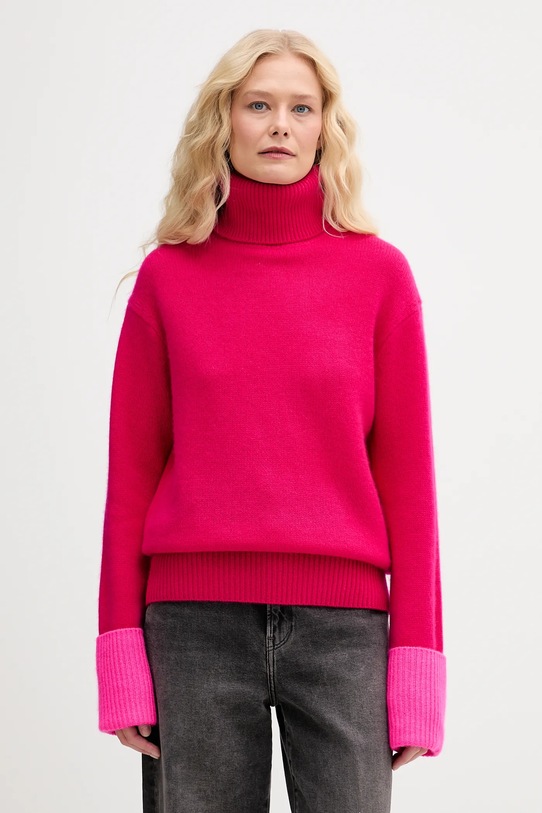 FROM FUTURE sweter kaszmirowy wełna różowy WPL02189